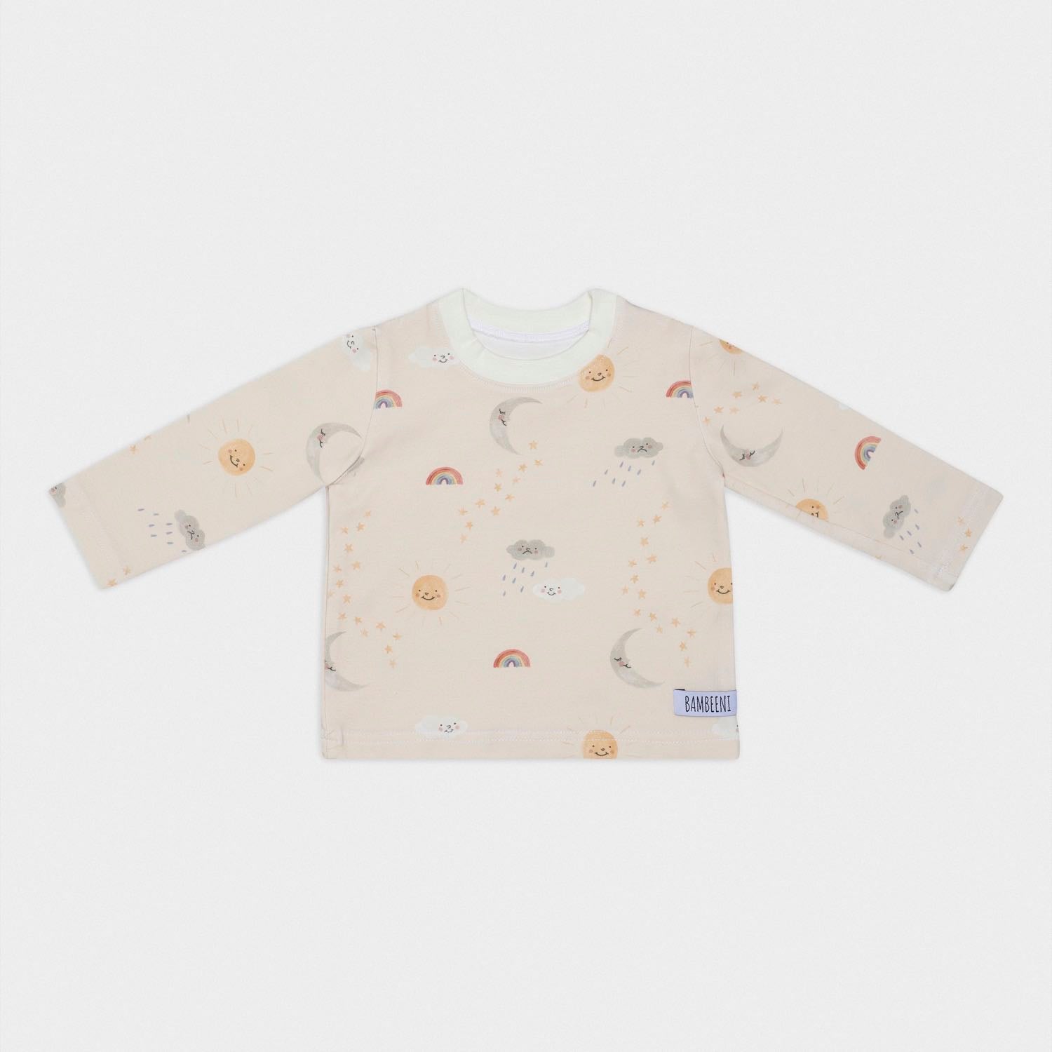 Shirt Sonne Mond und Regenbogen
