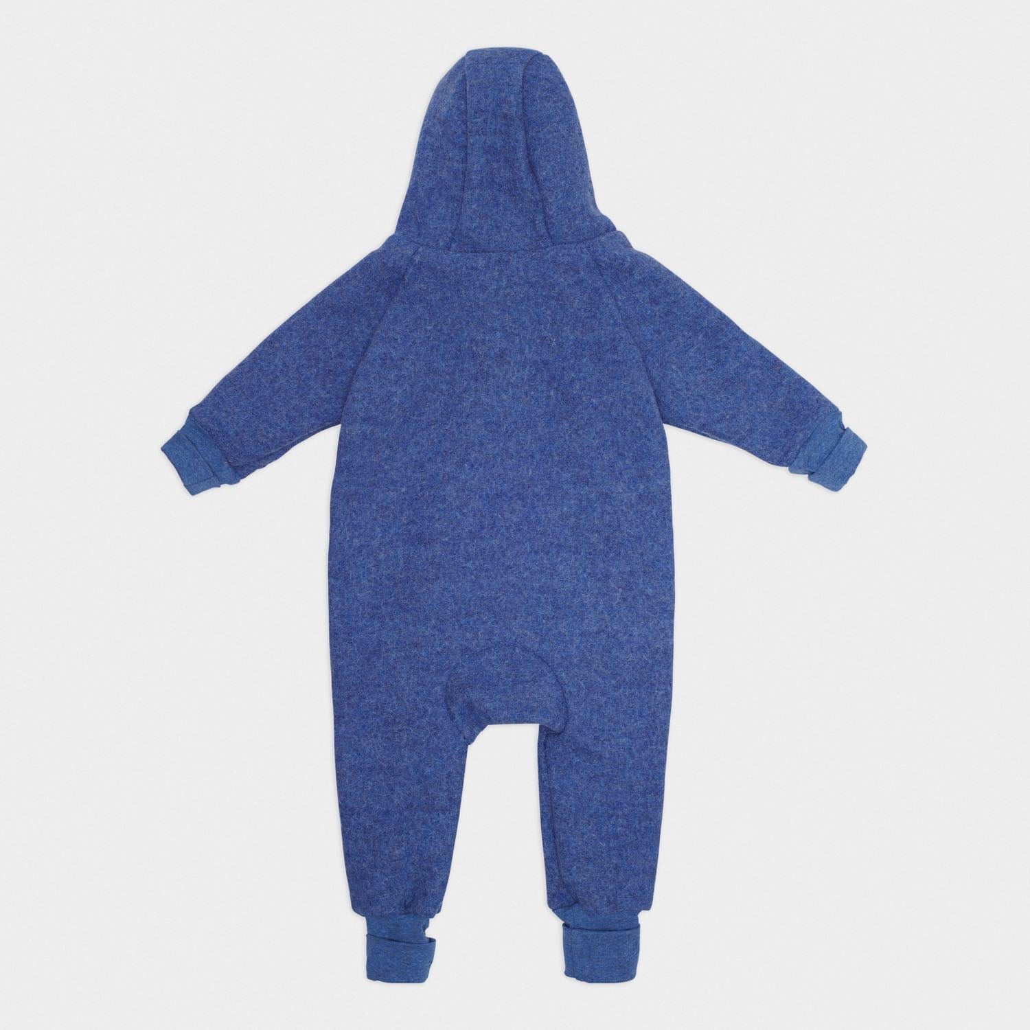 Produktfoto blauer Walkoverall- Paris- Stroh- Bambeeni Walkoverall fuer Babys & Kinder aus 100% Schurwolle und Baumwollinnenfutter