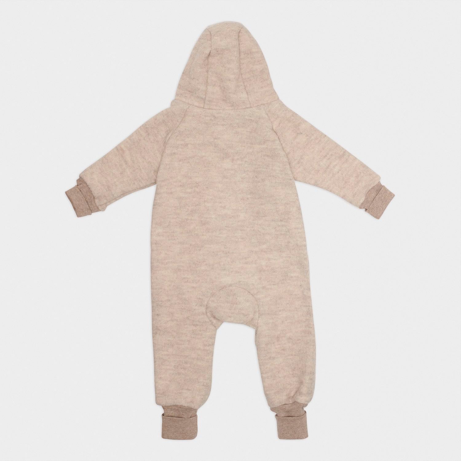 Produktfoto beiger Walkoverall- Bären- Bambeeni Walkoverall fuer Babys & Kinder aus 100% Schurwolle und Baumwollinnenfutter