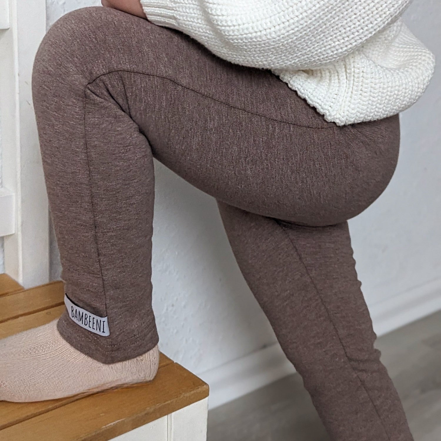 Leggings Braun meliert